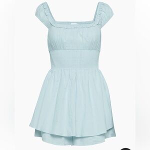 Aritzia beach comb romper in iced blue